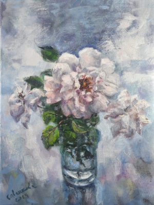 Картина Розы живопись цветы маслом на холсте